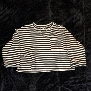 Blu Pepper Striped Long Sleeve Tee